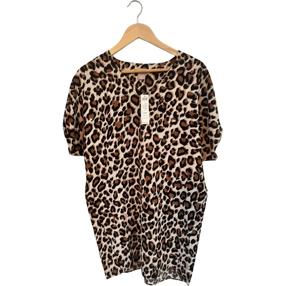 Chicos Leopard Print Tunic Size 00- XS - Picture 1 of 5